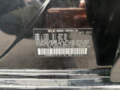 2021 Subaru Impreza Base CARBRAVO CERTIFIED!