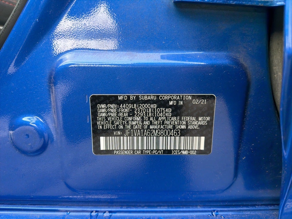 2021 Subaru WRX Base CARBRAVO!