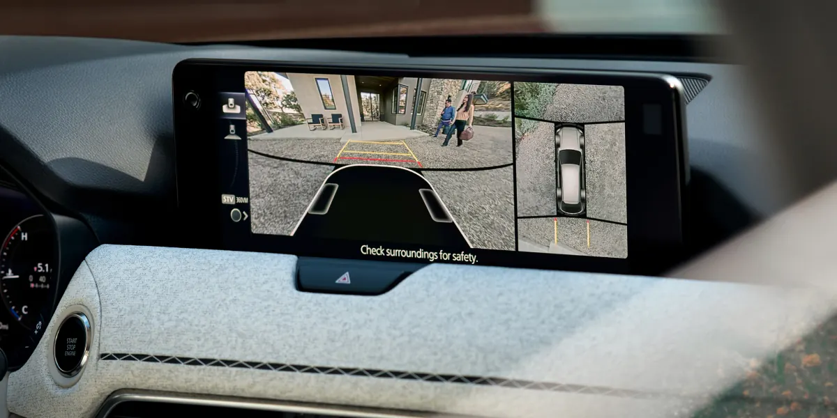2027 Mazda CX-90 360° View Monitor on the center display | Bob Johnson Mazda in Rochester NY